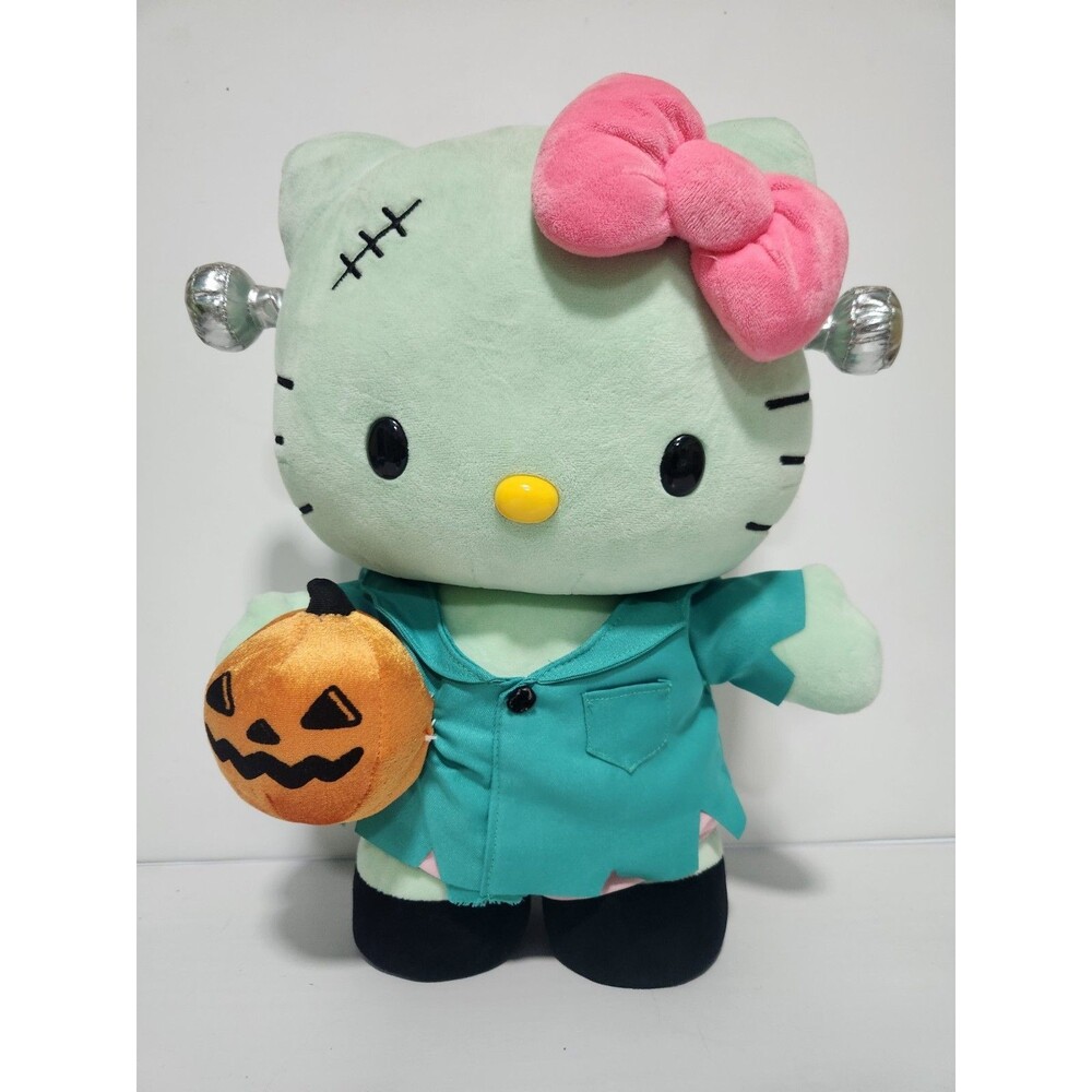 Hello Kitty Frankenstein Monster Halloween 17” Greeter Plush Pumpkin